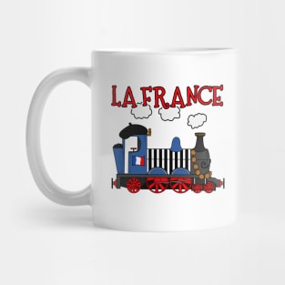 France Steam Train French Flag Mug
